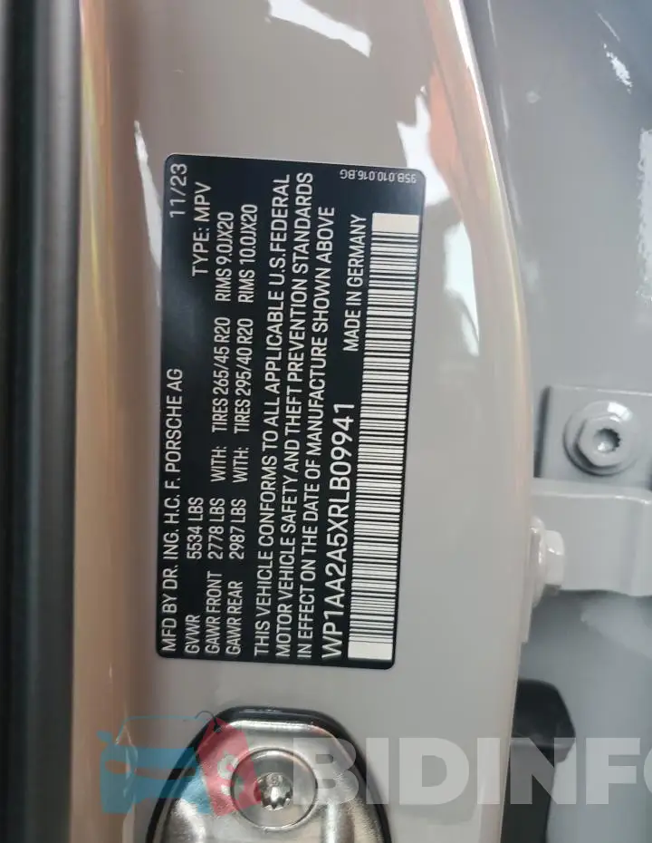 WP1AA2A5XRLB09941 Photo# 14
