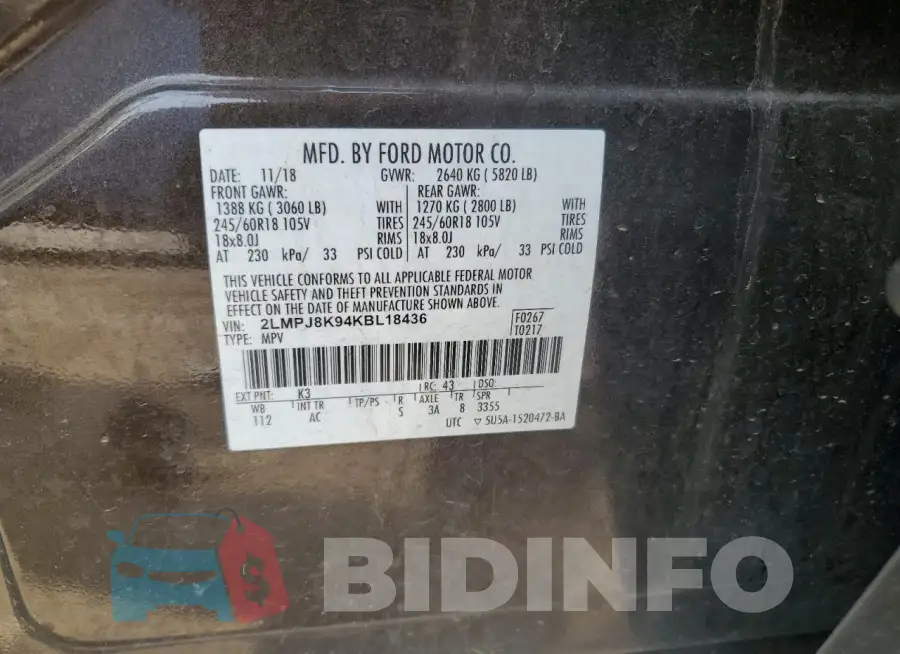 2LMPJ8K94KBL18436 Photo# 13