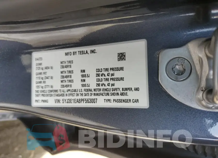 5YJ3E1EA8PF563007 Photo# 12