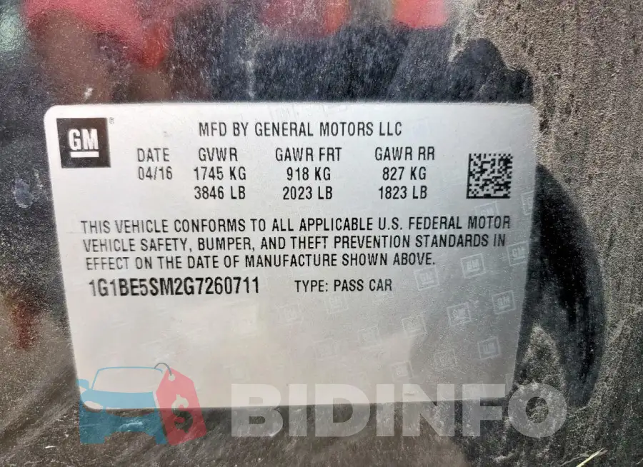 1G1BE5SM2G7260711 Photo# 12