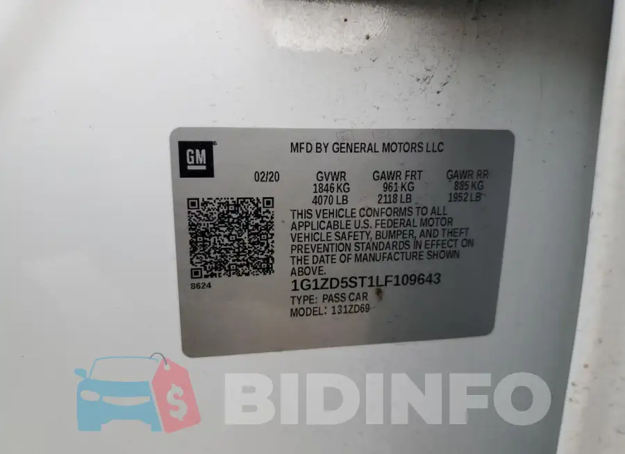 1G1ZD5ST1LF109643 Photo# 13