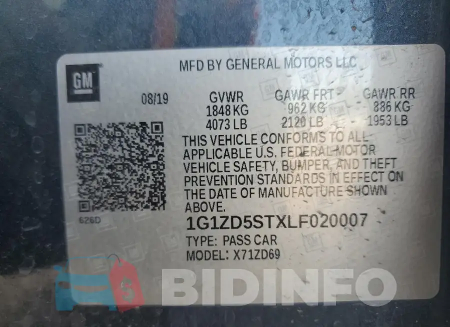 1G1ZD5STXLF020007 Photo# 12