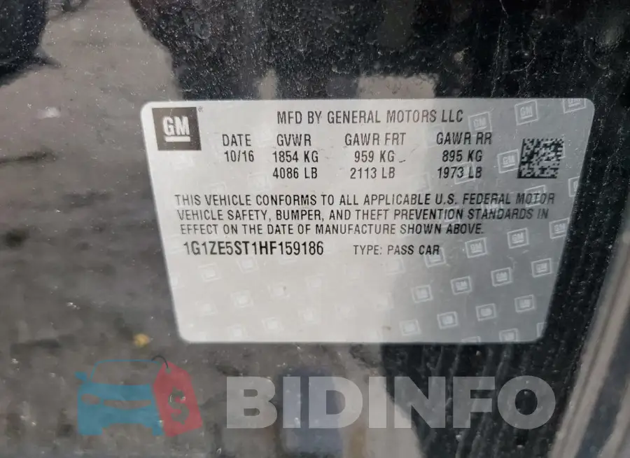 1G1ZE5ST1HF159186 Photo# 12