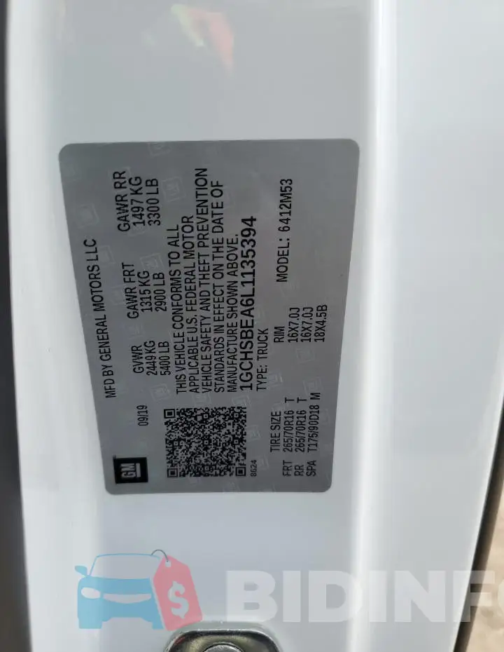 1GCHSBEA6L1135394 Photo# 12