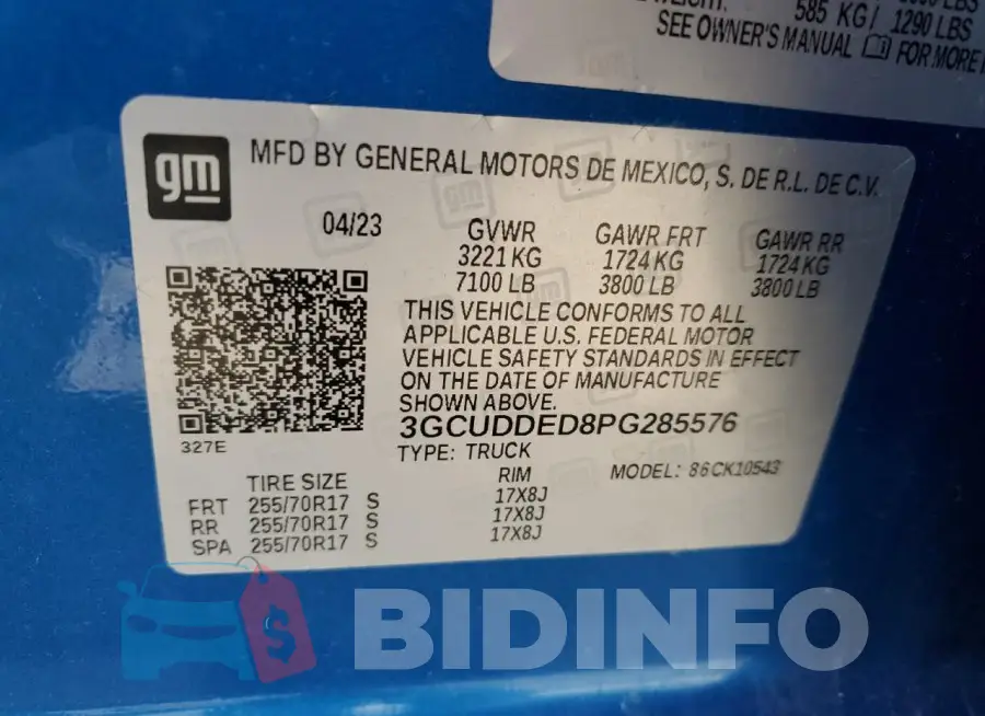 3GCUDDED8PG285576 Photo# 12