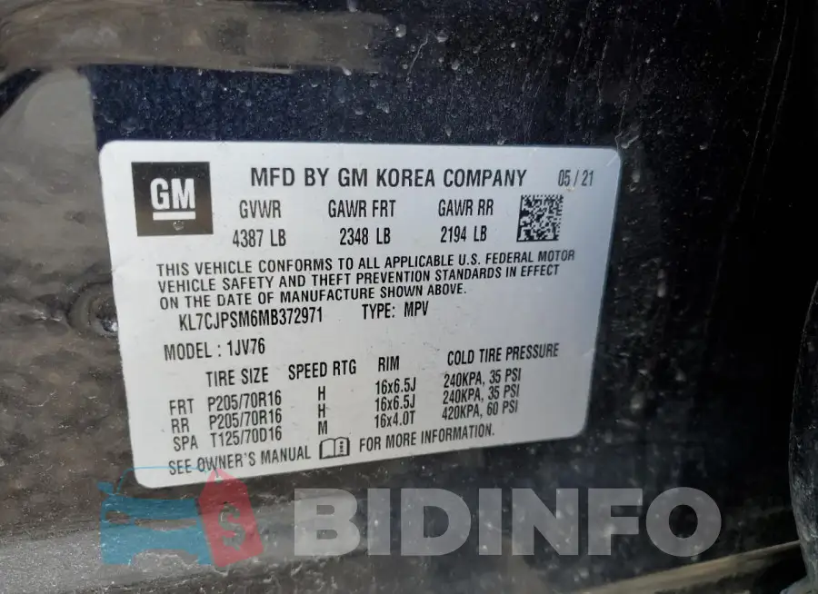 KL7CJPSM6MB372971 Photo# 12