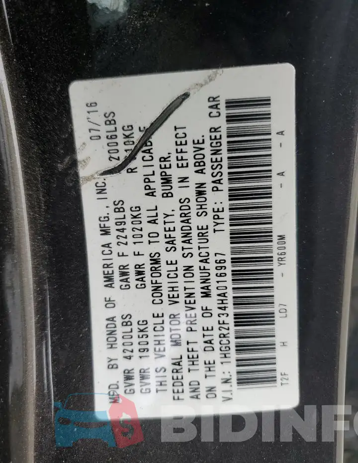 1HGCR2F34HA016967 Photo# 12