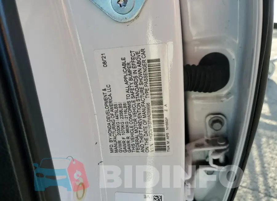 1HGCV1F37MA099696 Photo# 12