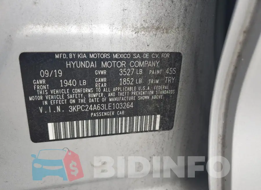 3KPC24A63LE103264 Photo# 12