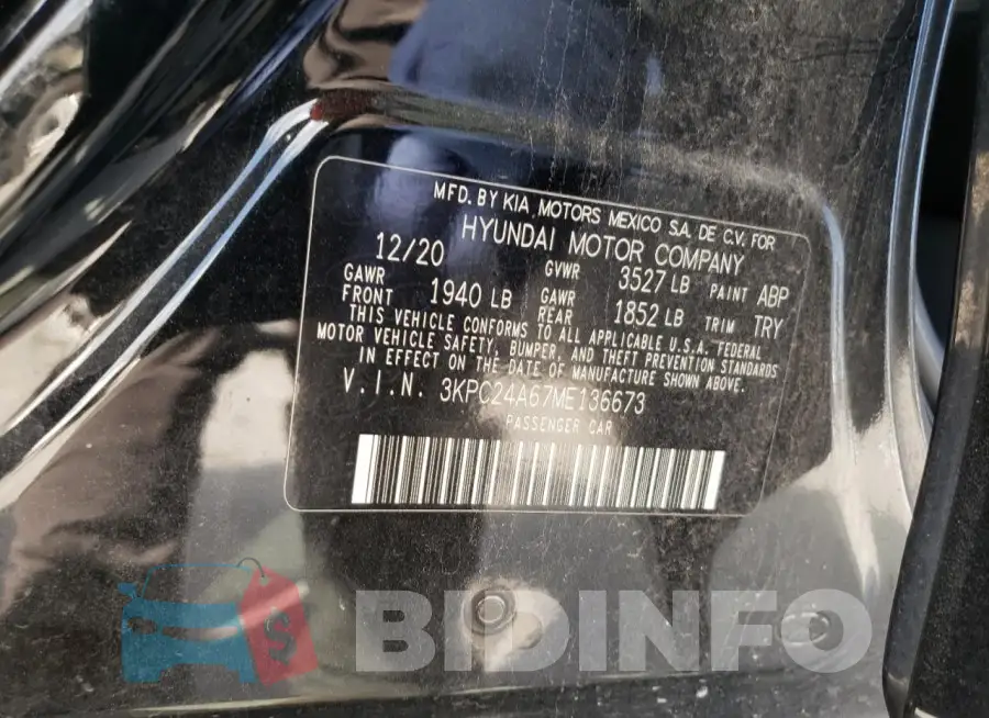 3KPC24A67ME136673 Photo# 12