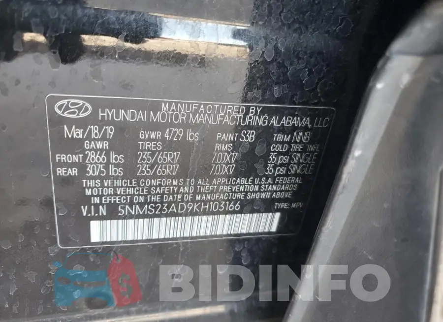 5NMS23AD9KH103166 Photo# 13