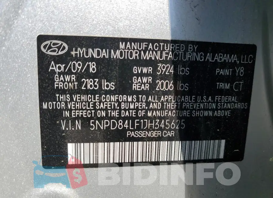 5NPD84LF1JH345625 Photo# 12