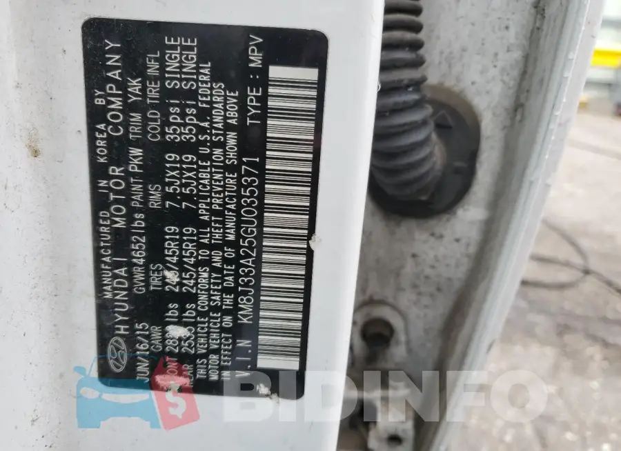 KM8J33A25GU035371 Photo# 14