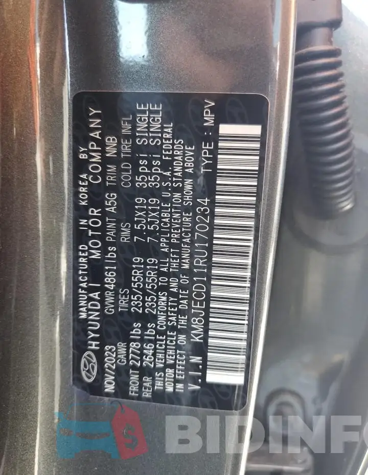 KM8JECD11RU170234 Photo# 14