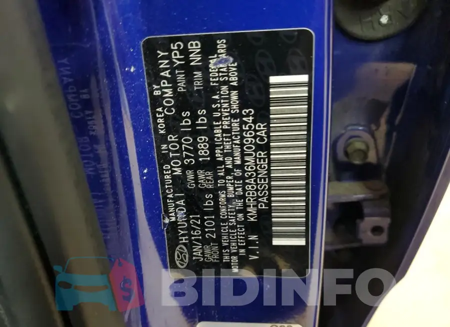 KMHRB8A36MU096543 Photo# 12