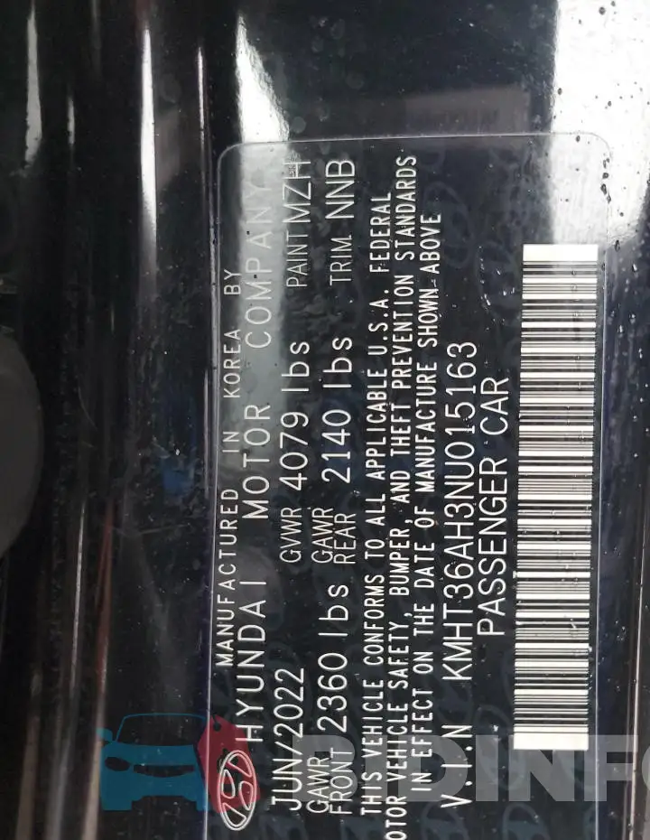 KMHT36AH3NU015163 Photo# 12