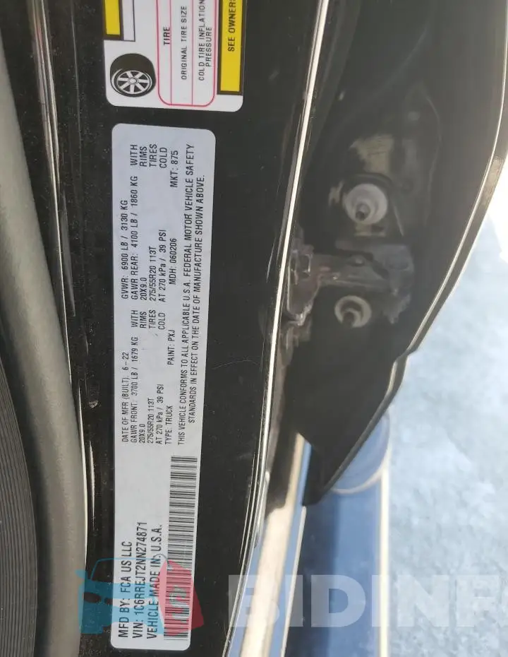 1C6RREJT2NN274871 Photo# 12