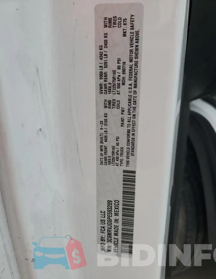 3C6MRVJG6PE593209 Photo# 13