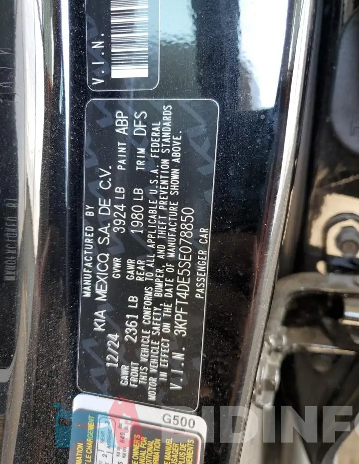3KPFT4DE5SE078850 Photo# 12