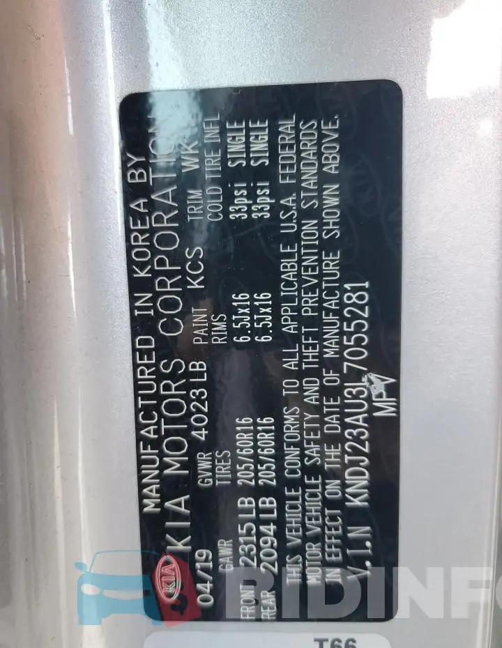 KNDJ23AU3L7055281 Photo# 12