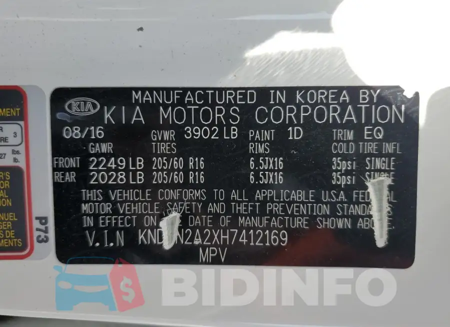 KNDJN2A2XH7412169 Photo# 12
