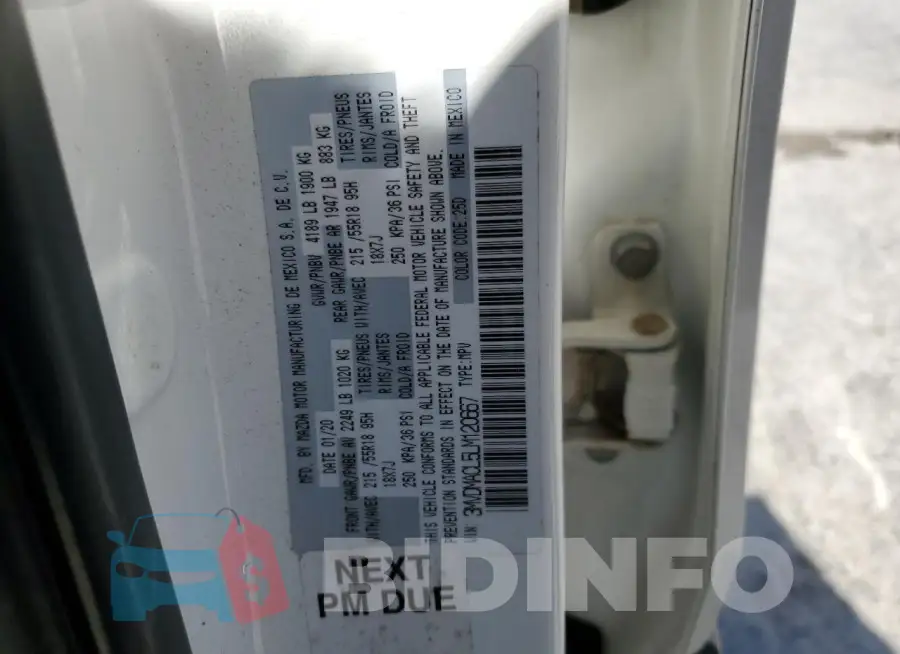 3MVDMACL5LM120667 Photo# 13