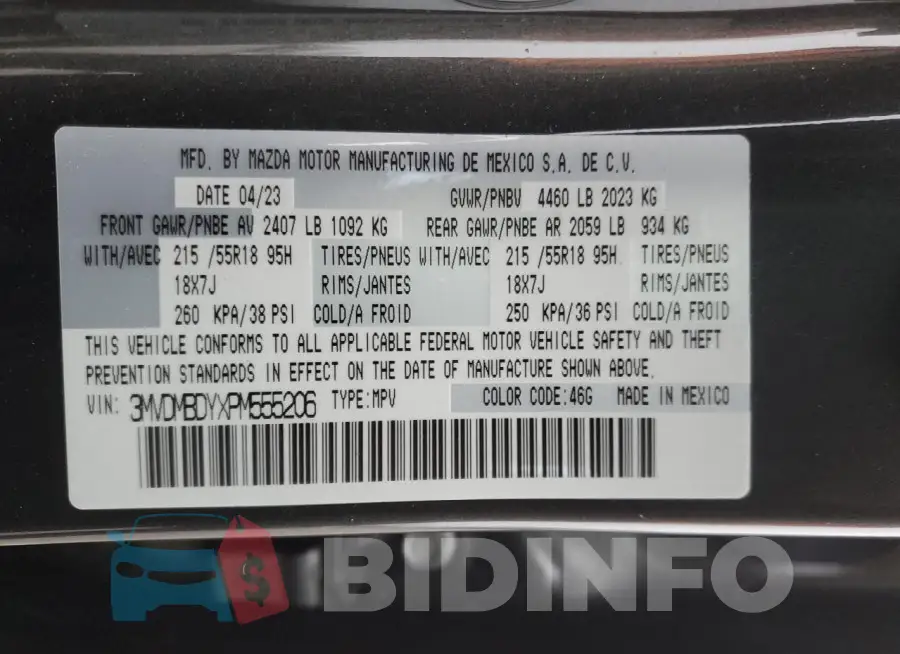 3MVDMBDYXPM555206 Photo# 13