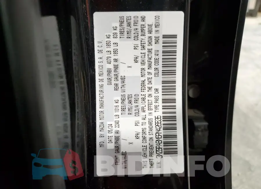 3MZBPABM6RM426535 Photo# 12