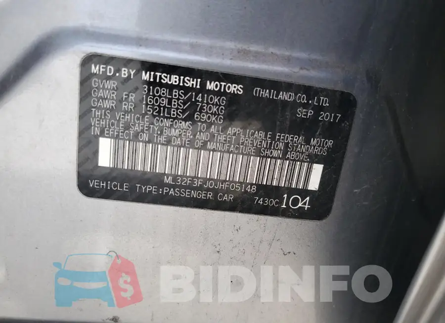 ML32F3FJ0JHF05148 Photo# 12