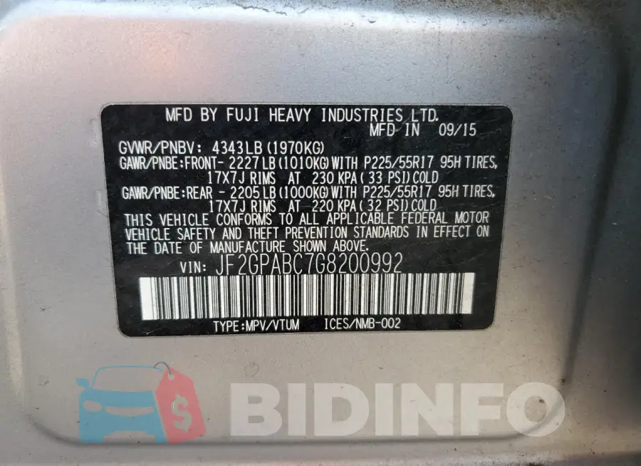 JF2GPABC7G8200992 Photo# 12