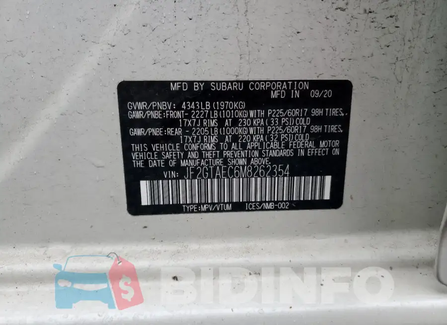 JF2GTAEC6M8262354 Photo# 12