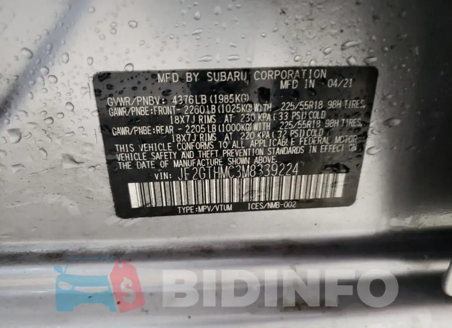 JF2GTHMC3M8339224 Photo# 13