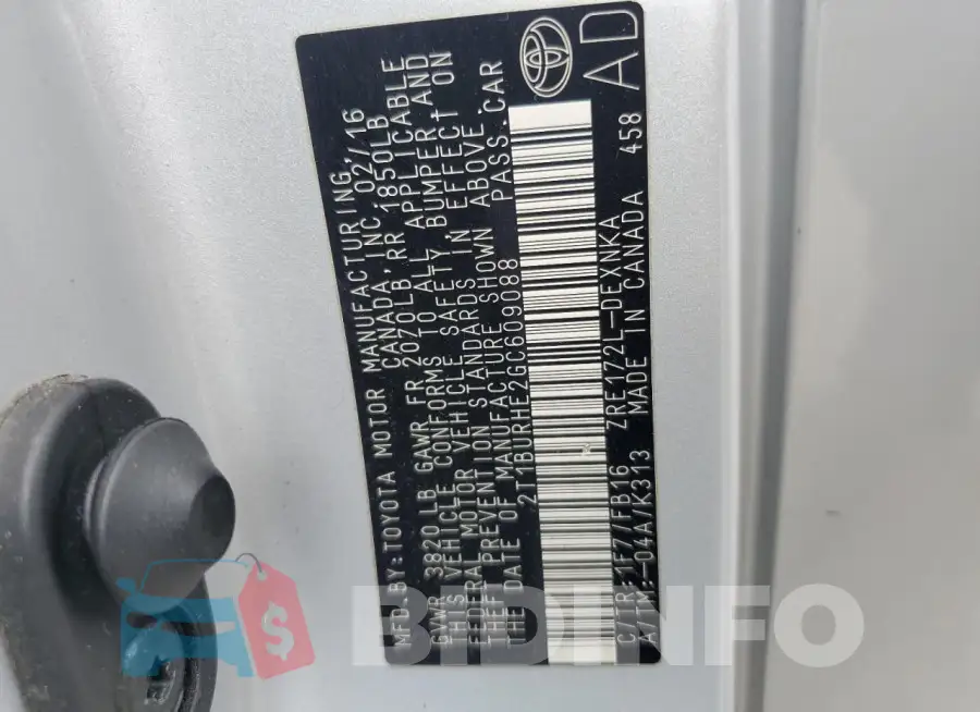 2T1BURHE2GC609088 Photo# 12