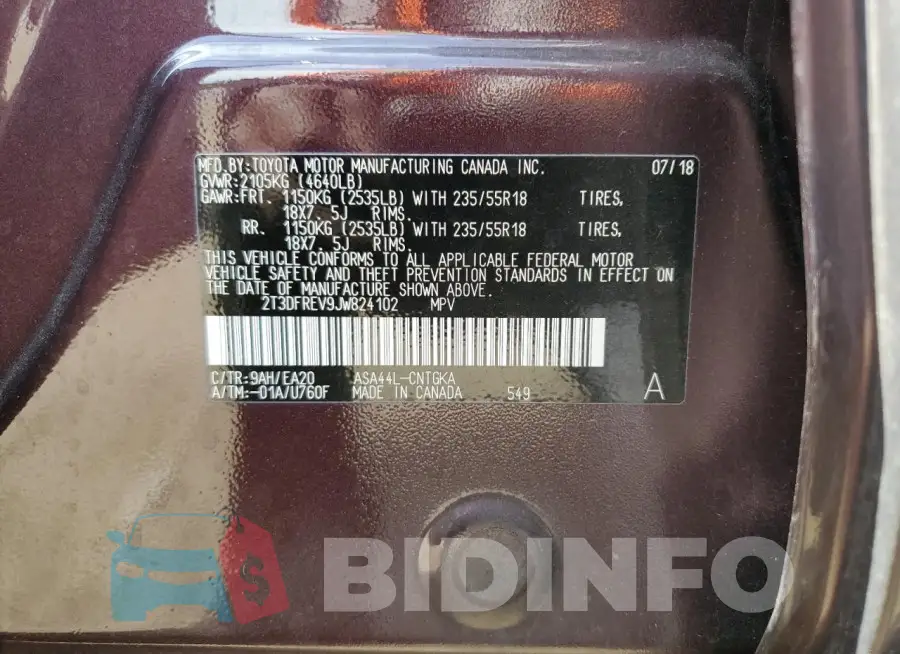 2T3DFREV9JW824102 Photo# 13