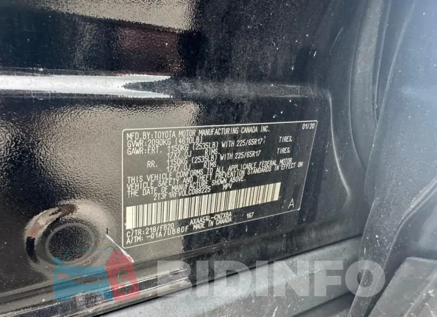 2T3F1RFV0LC088225 Photo# 10