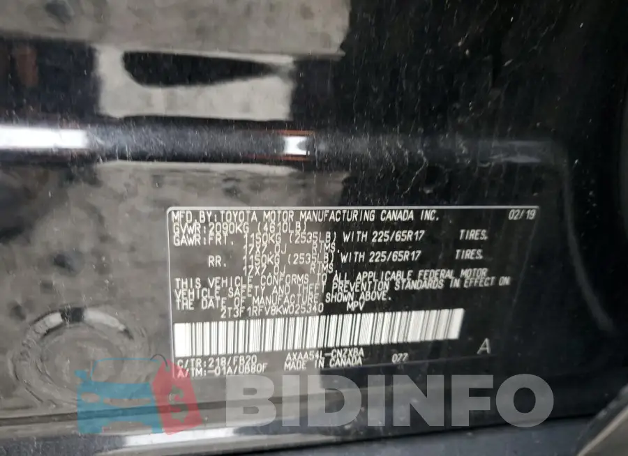 2T3F1RFV8KW025340 Photo# 14