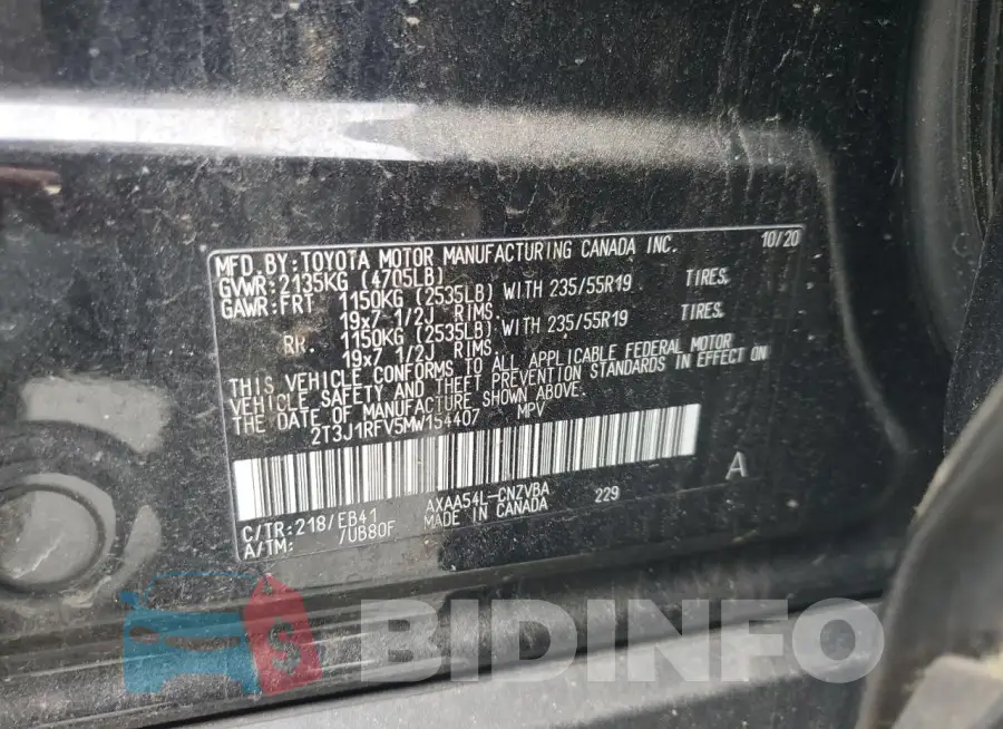 2T3J1RFV5MW154407 Photo# 13