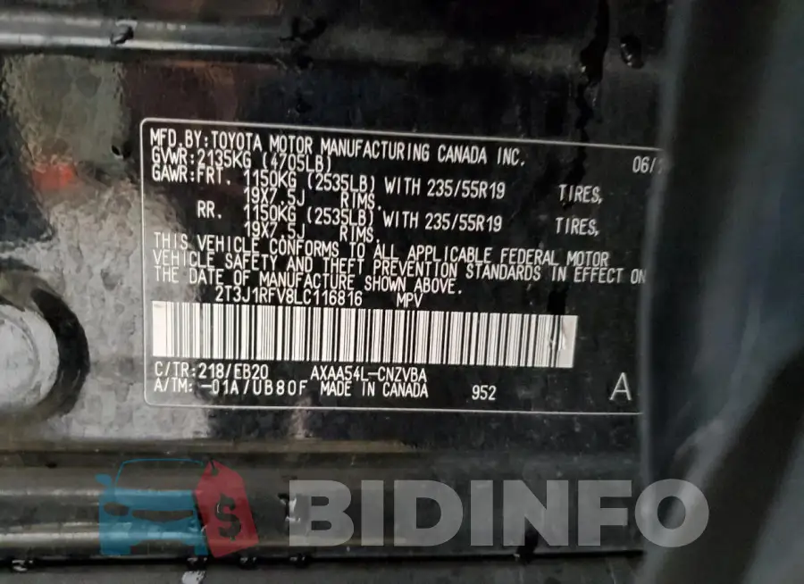 2T3J1RFV8LC116816 Photo# 13