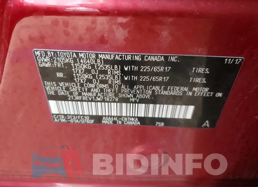 2T3RFREV1JW718278 Photo# 13