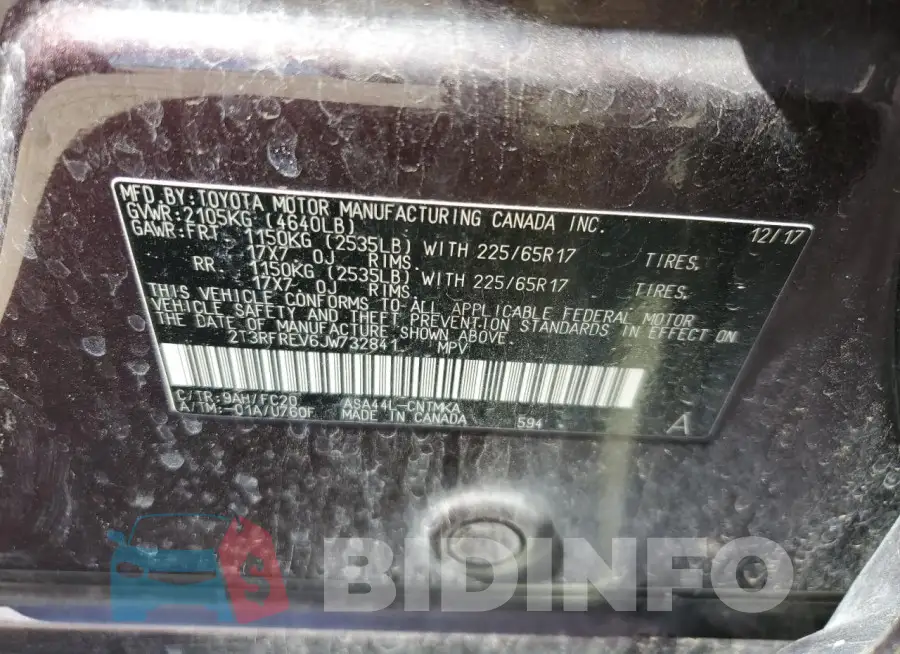 2T3RFREV6JW732841 Photo# 13