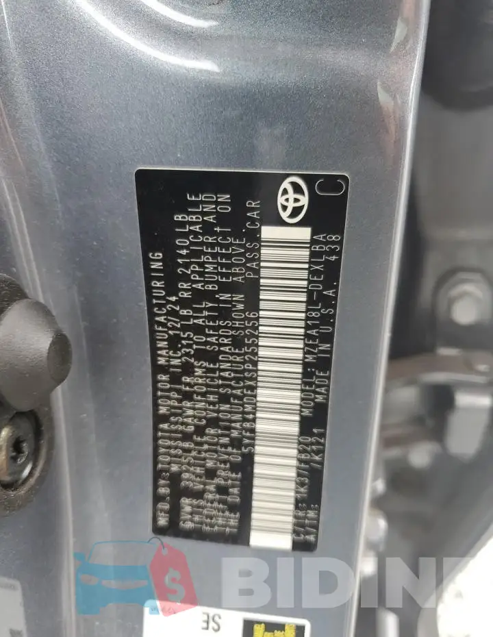 5YFB4MDEXSP255256 Photo# 12