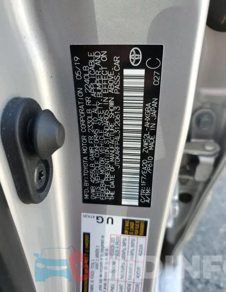 JTDKARFP4L3120613 Photo# 13