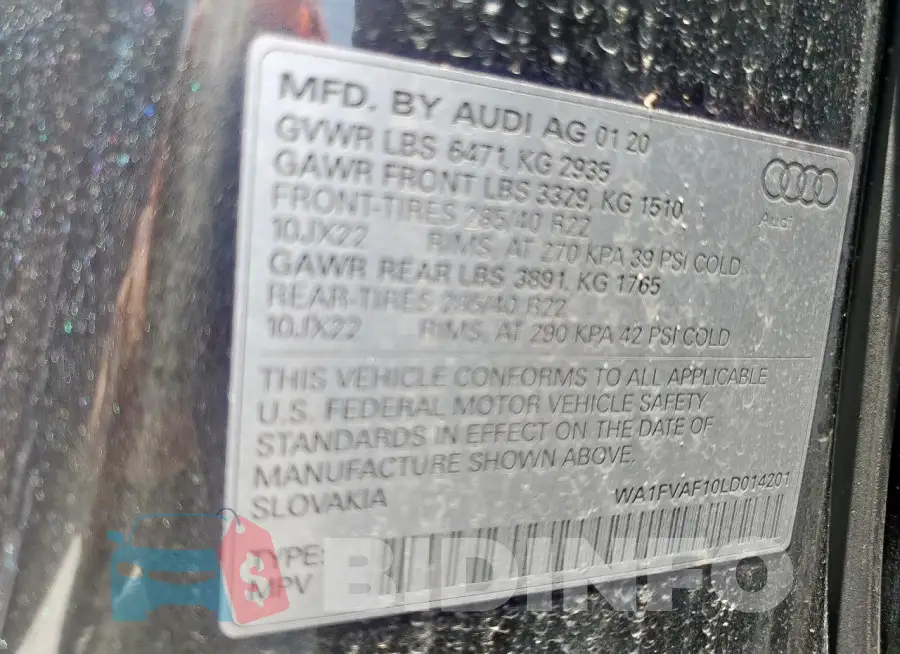 WA1FVAF10LD014201 Photo# 13