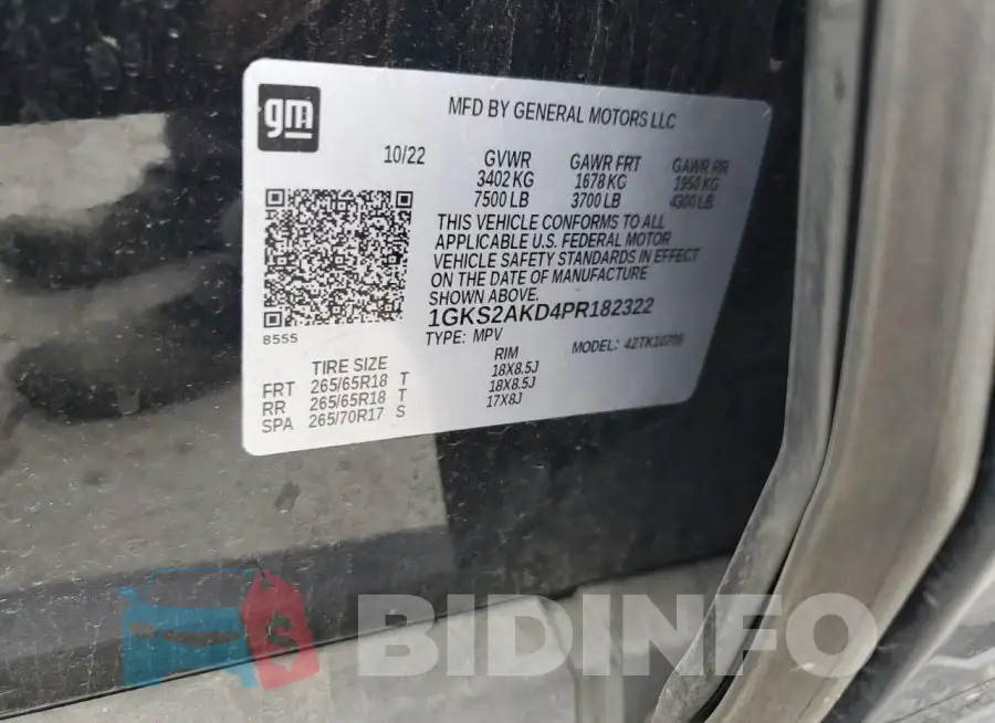 1GKS2AKD4PR182322 Photo# 13