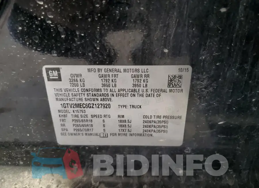 1GTV2MEC6GZ127920 Photo# 12