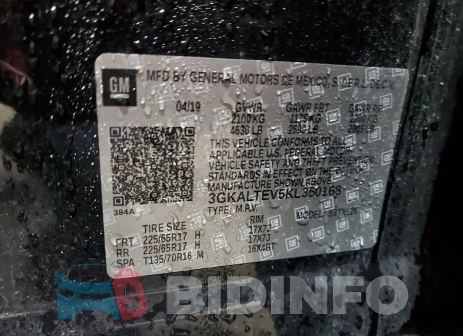 3GKALTEV5KL350168 Photo# 13