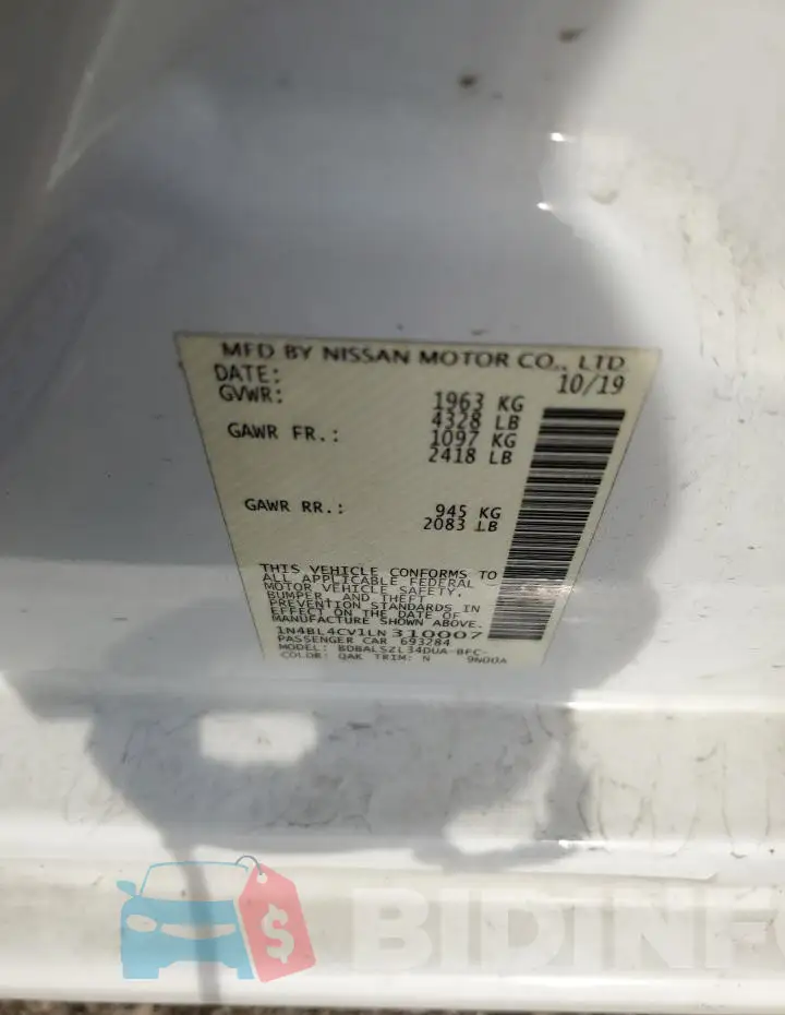1N4BL4CV1LN310007 Photo# 12