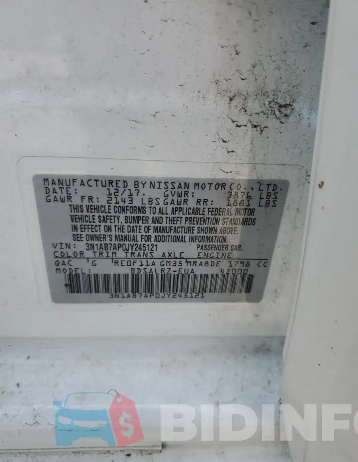3N1AB7AP0JY245121 Photo# 12