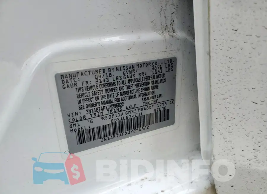 3N1AB7APXJY296822 Photo# 13