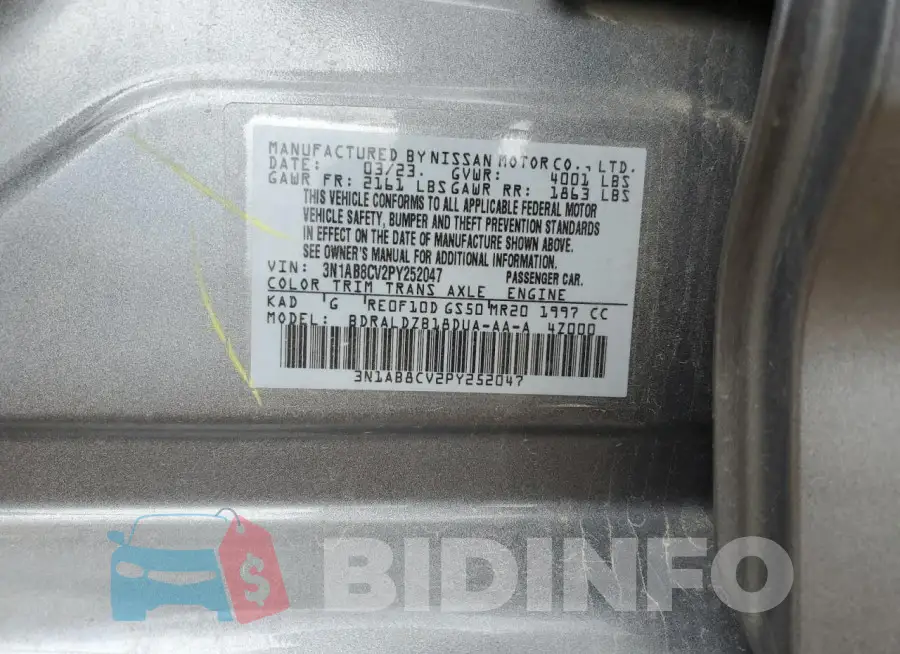 3N1AB8CV2PY252047 Photo# 12